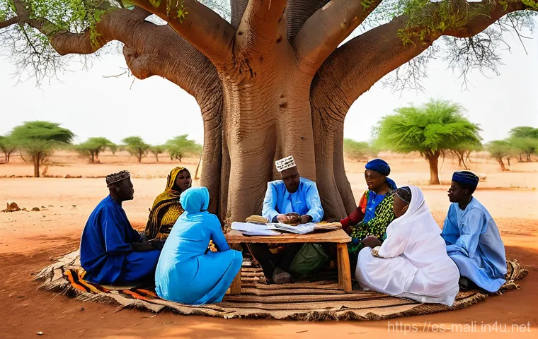 말리 내전과 테러 위협 - **Prompt:** A poignant scene depicting a Malian family seeking refuge. A mother, father, and two you... 말리 내전과 테러 위협 - **Prompt:** A poignant scene depicting a Malian family seeking refuge. A mother, father, and two you...